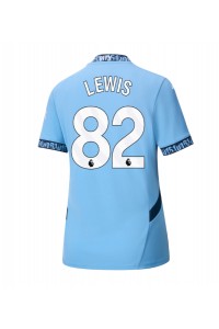 Manchester City Rico Lewis #82 Voetbaltruitje Thuis tenue Dames 2024-25 Korte Mouw